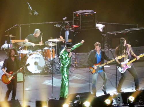 Gord Downie and the whole band in full tilt at the August 8th, London, Ontario show. Photo by Kelly Robson.