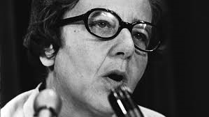 Ursula Franklin addressing an attentive audience in 1970