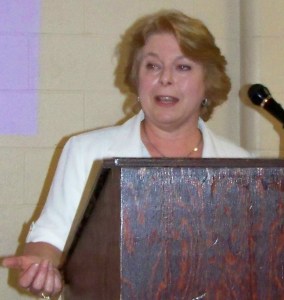 Liz Benneian speaks for No Burn Niagara, File photo by Doug Draper