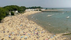 Bay Beach along the Lake Erie Waterfront in the Fort Erie, Ontario community of Crystal Beach.