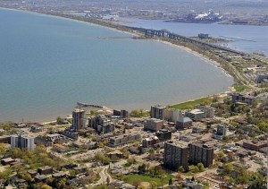 Nearby Burlington, Ontario with the City of Hamilton in the background