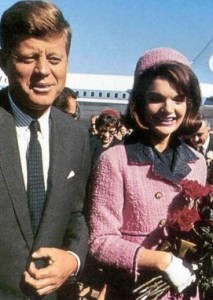U.S. President John F. Kennedy and First Lady Jackie arrive in Dallas, Texas, November 22nd, 1963