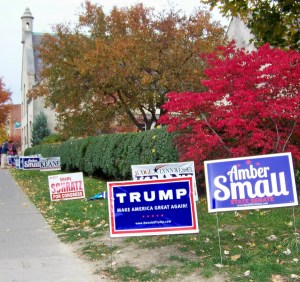 A polling station at the Unitarian Church on Buffalo's Elmwood Avenue on this November 8th U.S. election day. Photo by Doug Draper