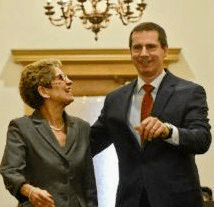 Wynne and her old political boss Dalton McGuinty