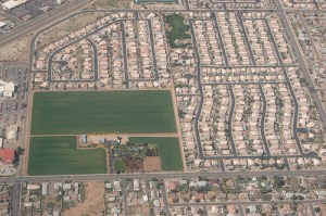 low density sprawl closing in on what's left of our food-growing lands