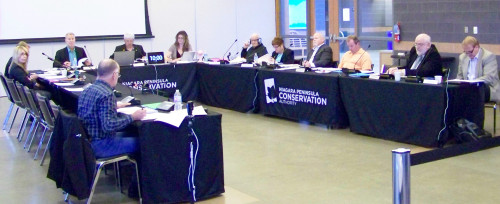 A 2016 meeting of the Niagara Peninsula Conservation Authority board. The board recently launched a lawuist against Niagara citizen Ed Smith who has been calling for a forensic audit of the NPCA's operations. File photo by Doug Draper