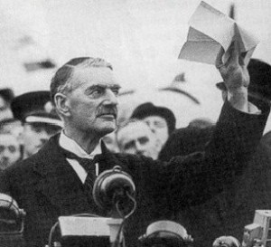 Here's hoping that somewhat like the late British prime minister and 1930 appeaser Neville Chamberlain, Canada's Prime Minister doesn't leave his meeting with Trump declaring, in so many words and ways 'peace in our time' and 'I can do business with this man'.
