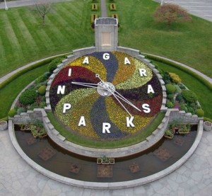 Niagara Park's iconic Floral Clock. Photo courtesy of Niagara Parks Commission