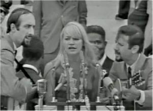 Peter, Paul and Mary in their early years, performing at the 1963 March on Washington where Martin Luther King delivered his iconic 'I Have a Dream' speech