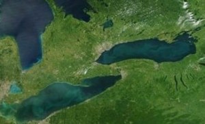 Our lower Great Lakes - now under political siege - from space,
