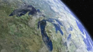 Our shaired Great Lakes from space. Don't let any moves to gut the U.S. Environmental Protection Agency place their future health in jeopardy.
