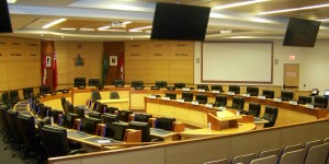 Niagara Region's council chambers, as empty as I often imagine it these days, even during meetings
